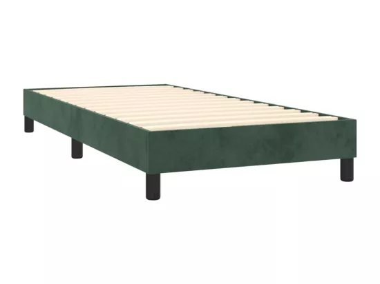 Sommier tapissier et matelas et LED Vert foncé 90x190cm Velours