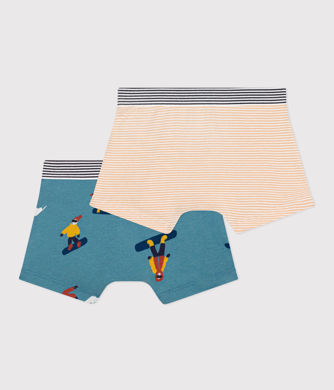 Lot de 2 boxers snowboard en coton petit garçon