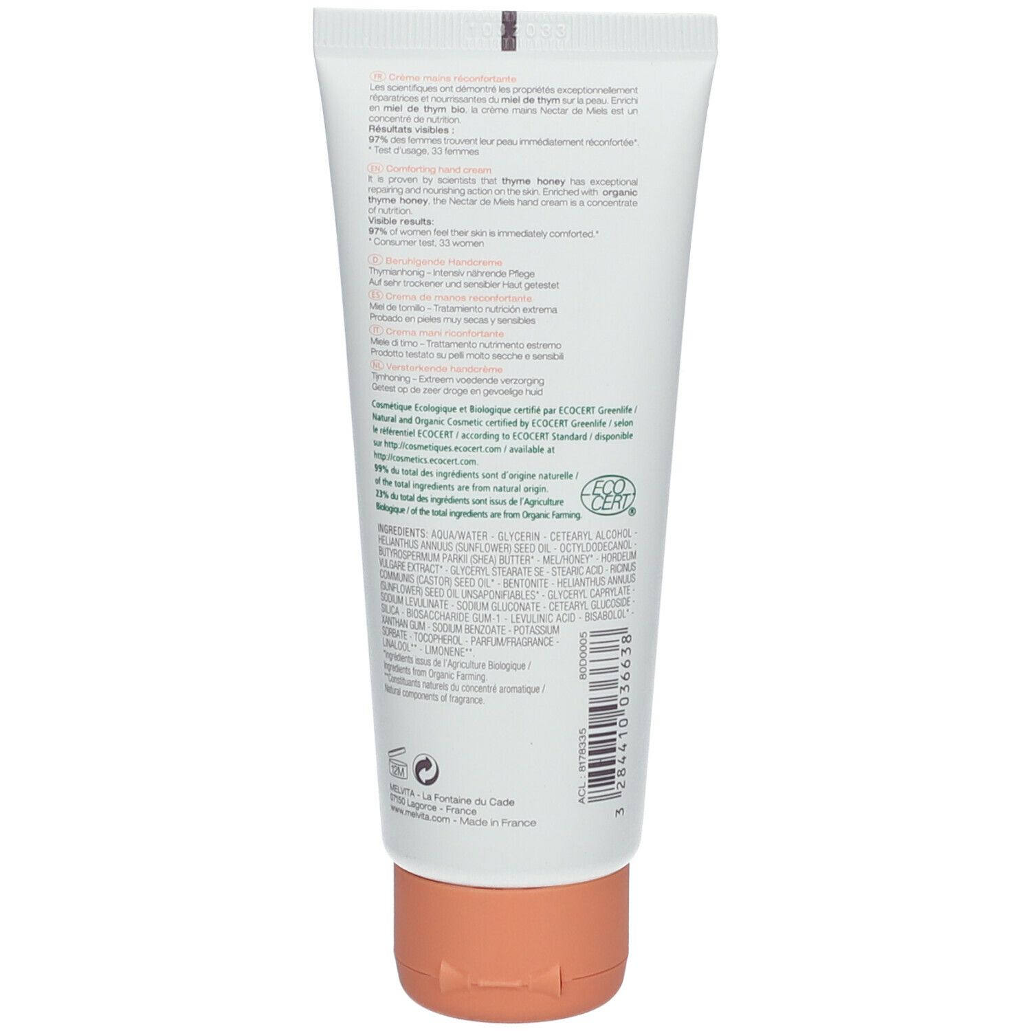 Melvita Bio Honig-Nektar-Handcreme