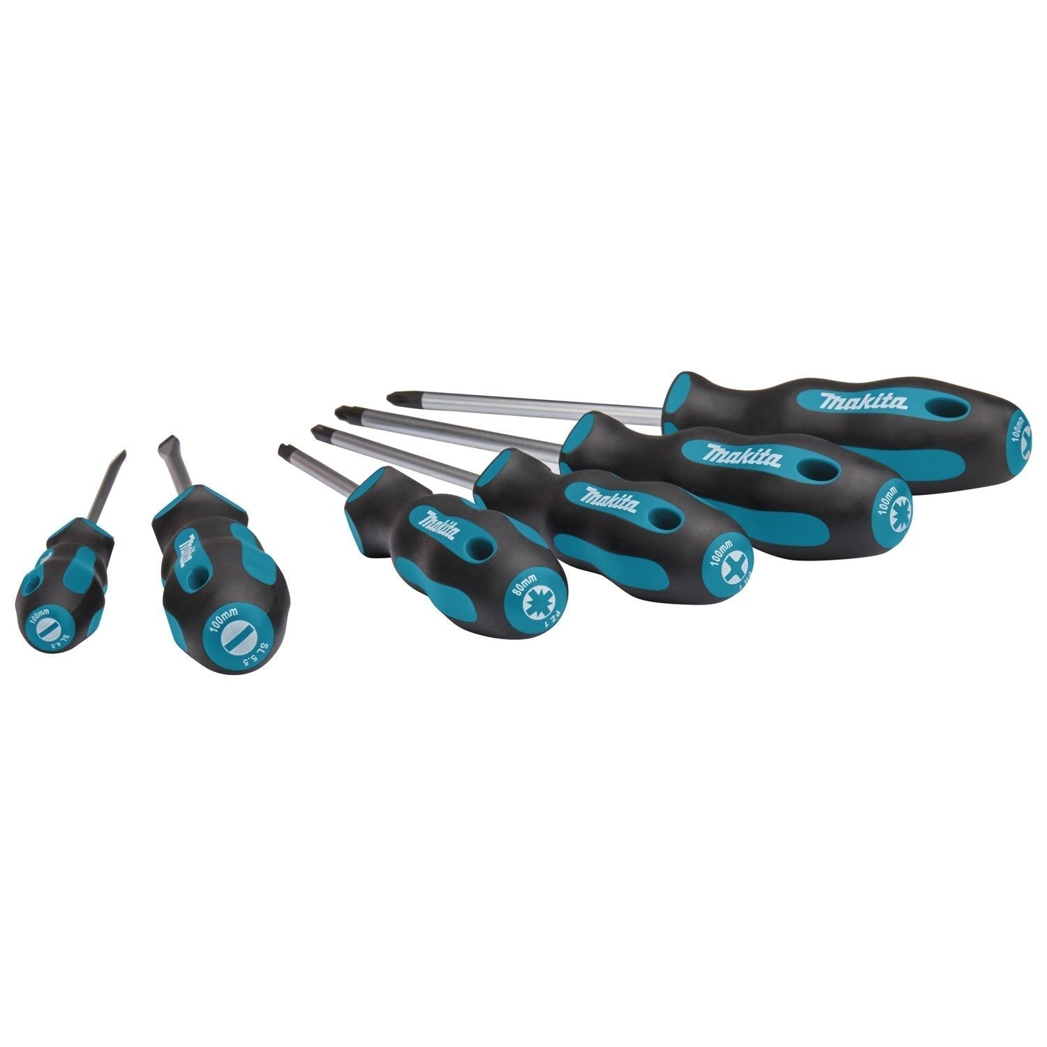 Makita E-10528 Schroevendraaierset 6-delig SL4 / SL5,5 / PH1 / PH2 / PZ1 / PZ2