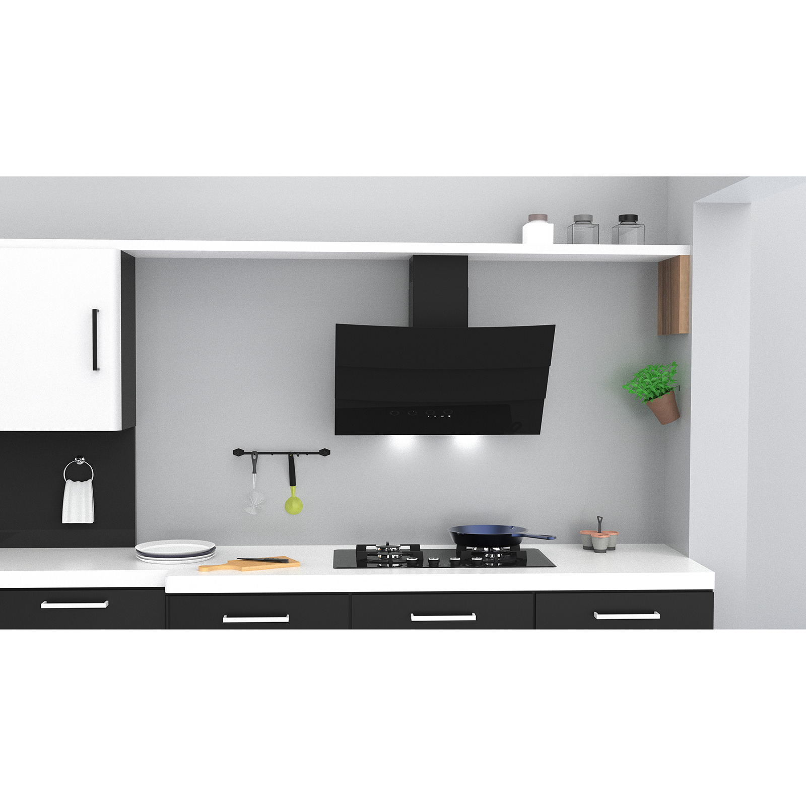 ATROS Kopffreihaube 88090 - schwarz - 90 cm - B