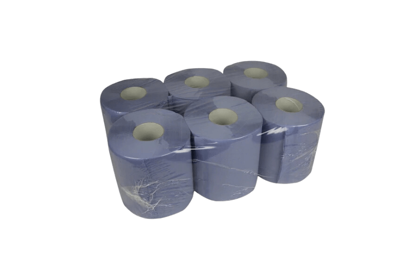 Handdoekrol Midi Blauw 1 laags 6x1,3kg/rol BUDGET recycled T9