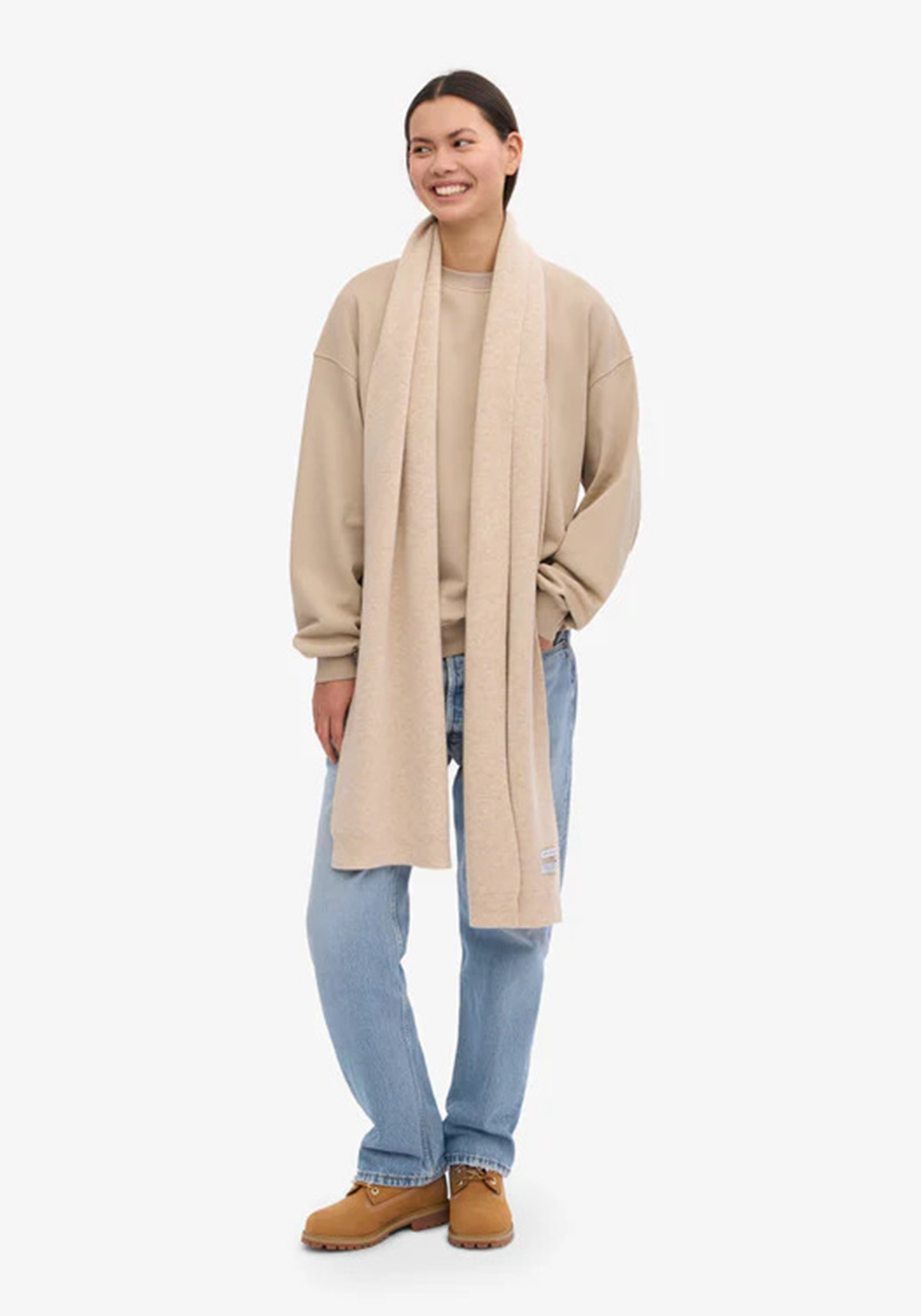 Colorful Standard Merino-Wollschal Ivory White