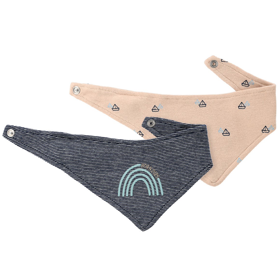 Topomini 2 Newborn Bandana Born 2025 beige / dunkelblau