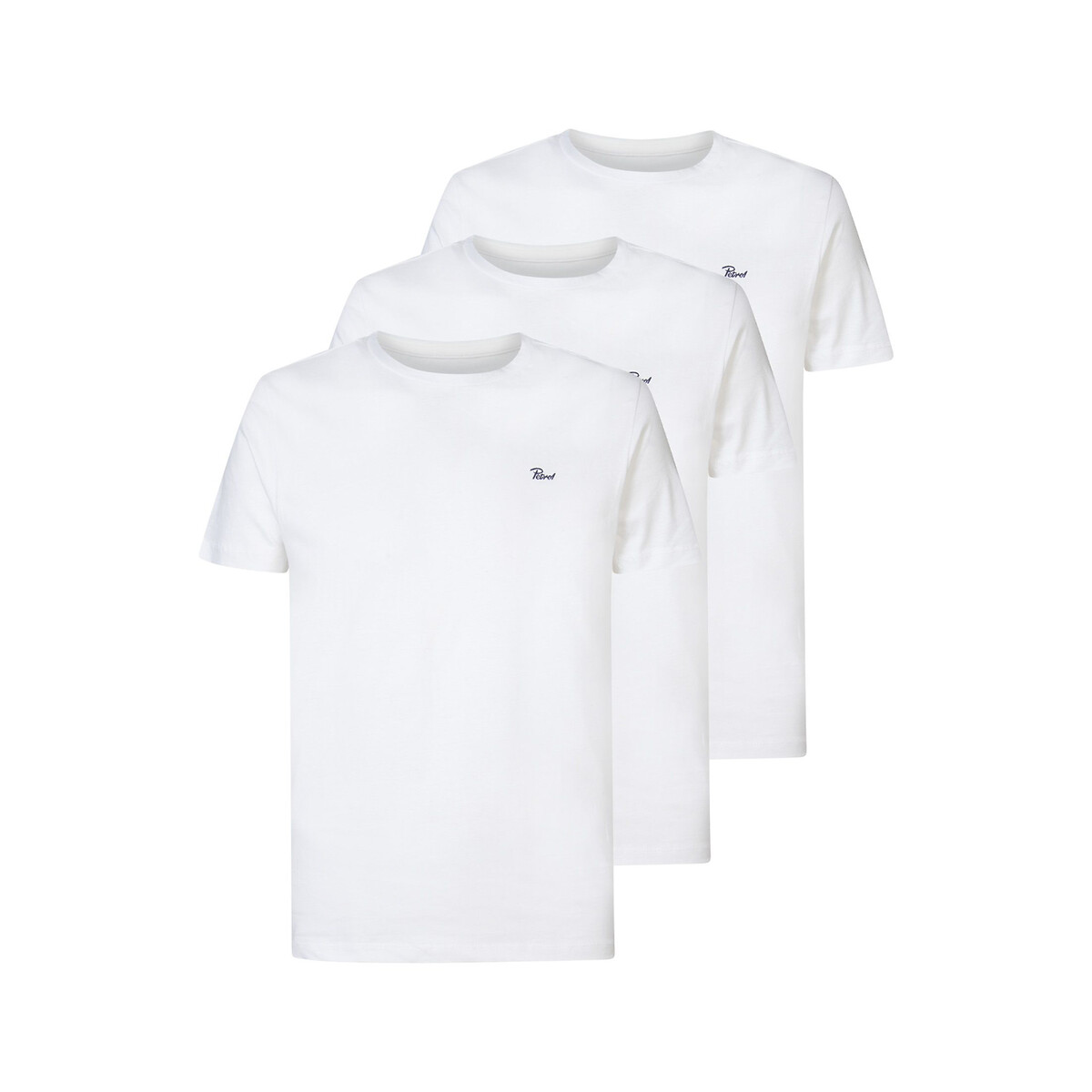 INDÚSTRIAS PETROLÍFERAS<br>Conjunto de 3 camisetas lisas de gola redonda