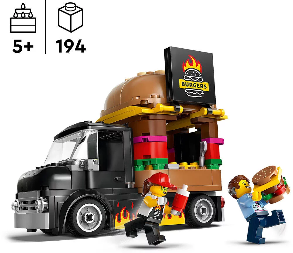 LEGO®CITY 60404 - LE FOOD-TRUCK DE BURGERS