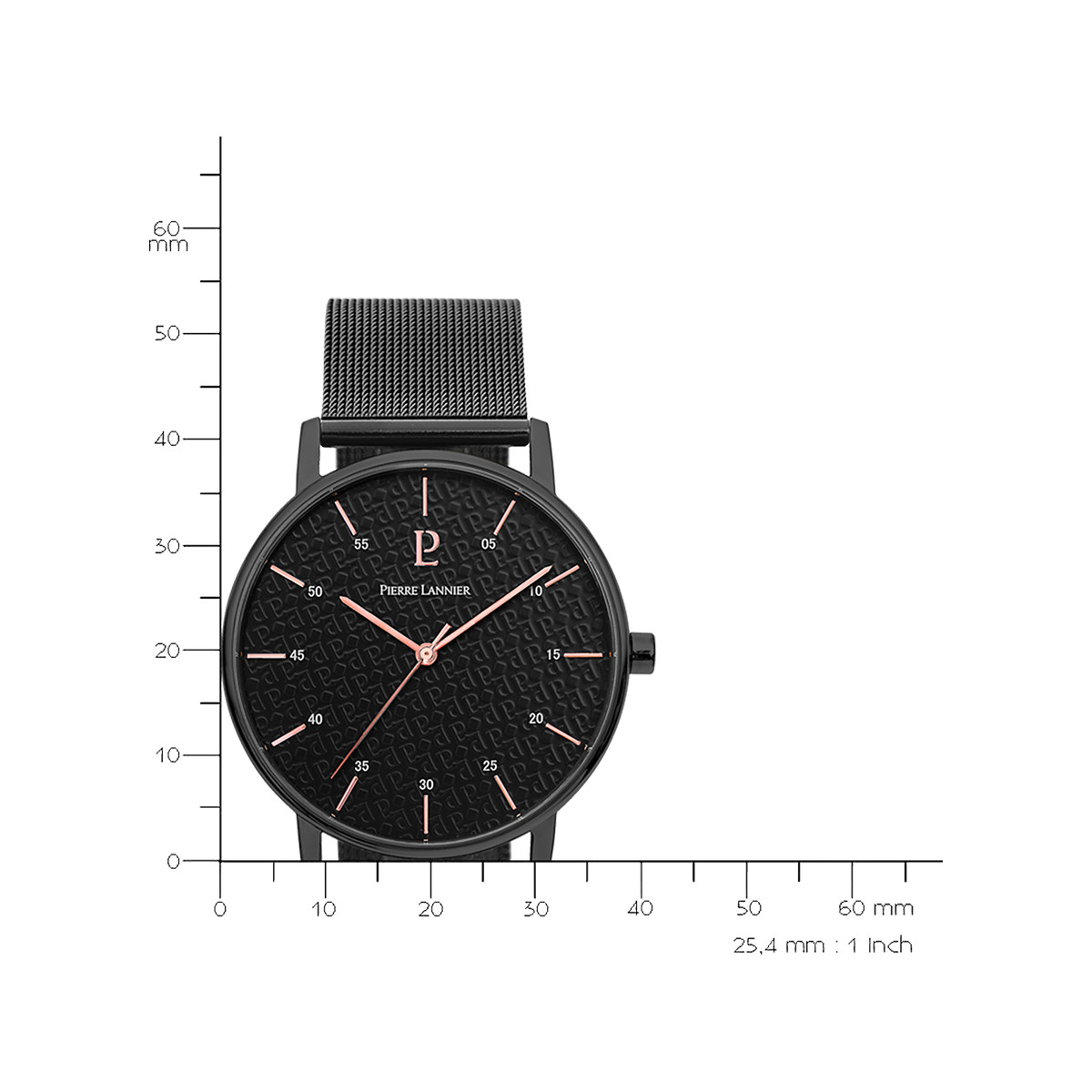Coffret montre Pierre Lannier homme acier cuir