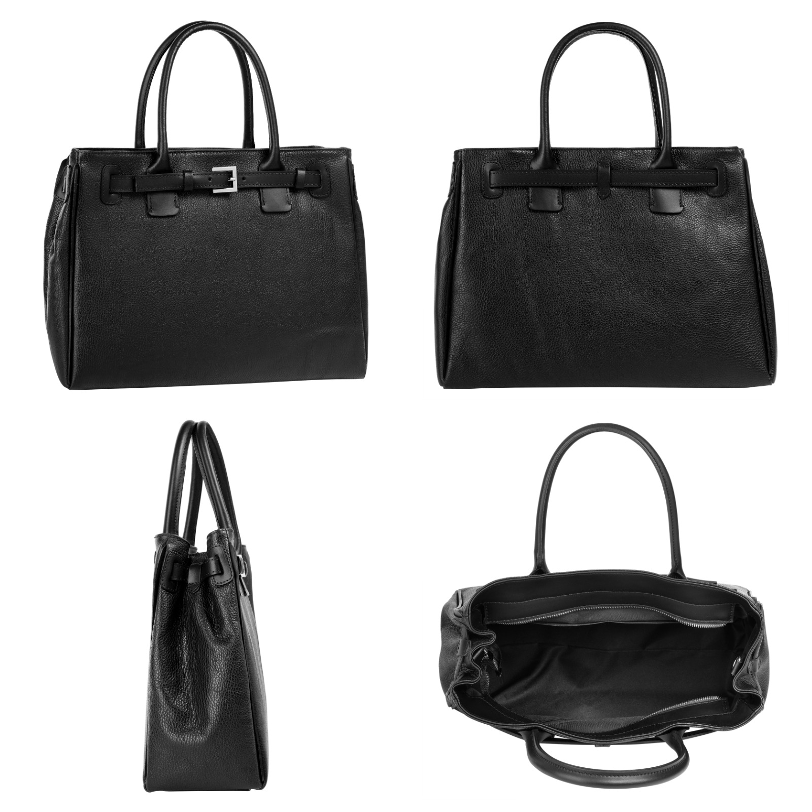 Cluty Henkeltasche echt Leder, Made in Italy