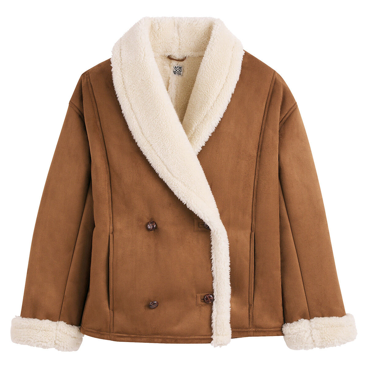 COLEÇÕES LA REDOUTE<br>Casaco de comprimento médio com fecho de botões, perfeito para o inverno