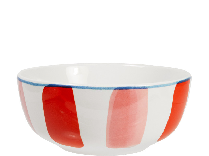 Poke Bowl 15cm Even Bijkletsen Everyday Stripes Pink Red