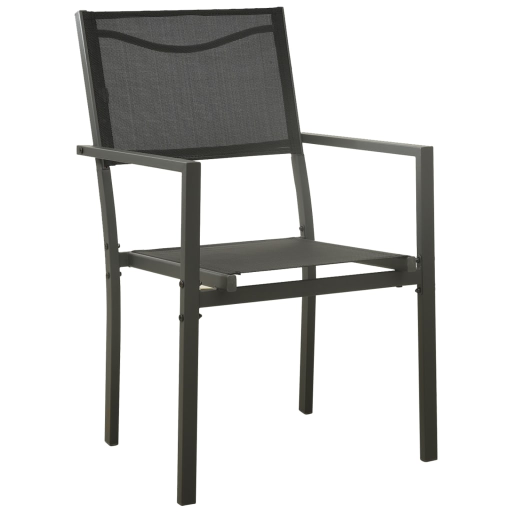 Mobilier de salle à manger d'extérieur 7 pièces acier