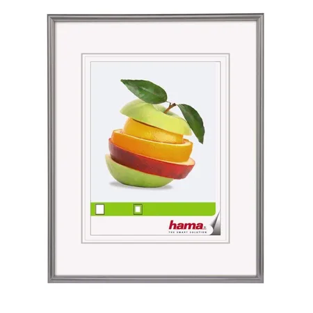 Hama 00066455 Kunststoffrahmen Sevilla Dekor, Grau Matt, 10 x 15 cm