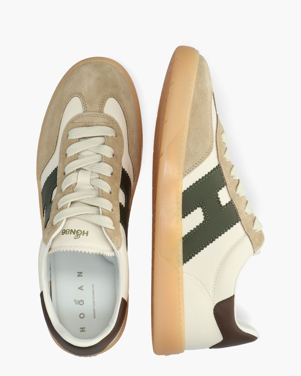 Hogan Cool Off-White/Donkergroen Herensneakers