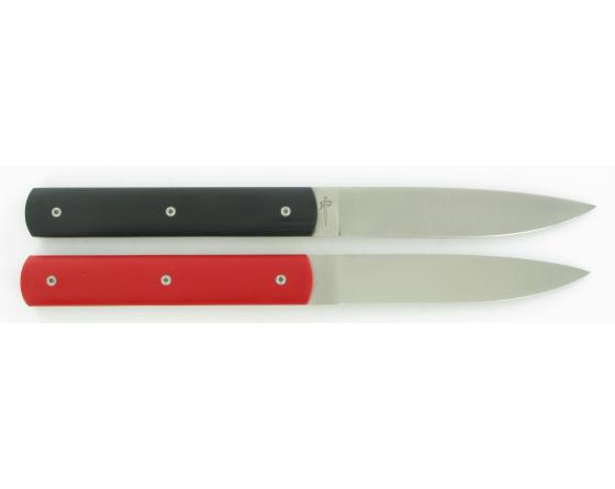Coffret 2 pièces - Français 9.47 Manche Rouge et Noir Couteau Table par Perceval