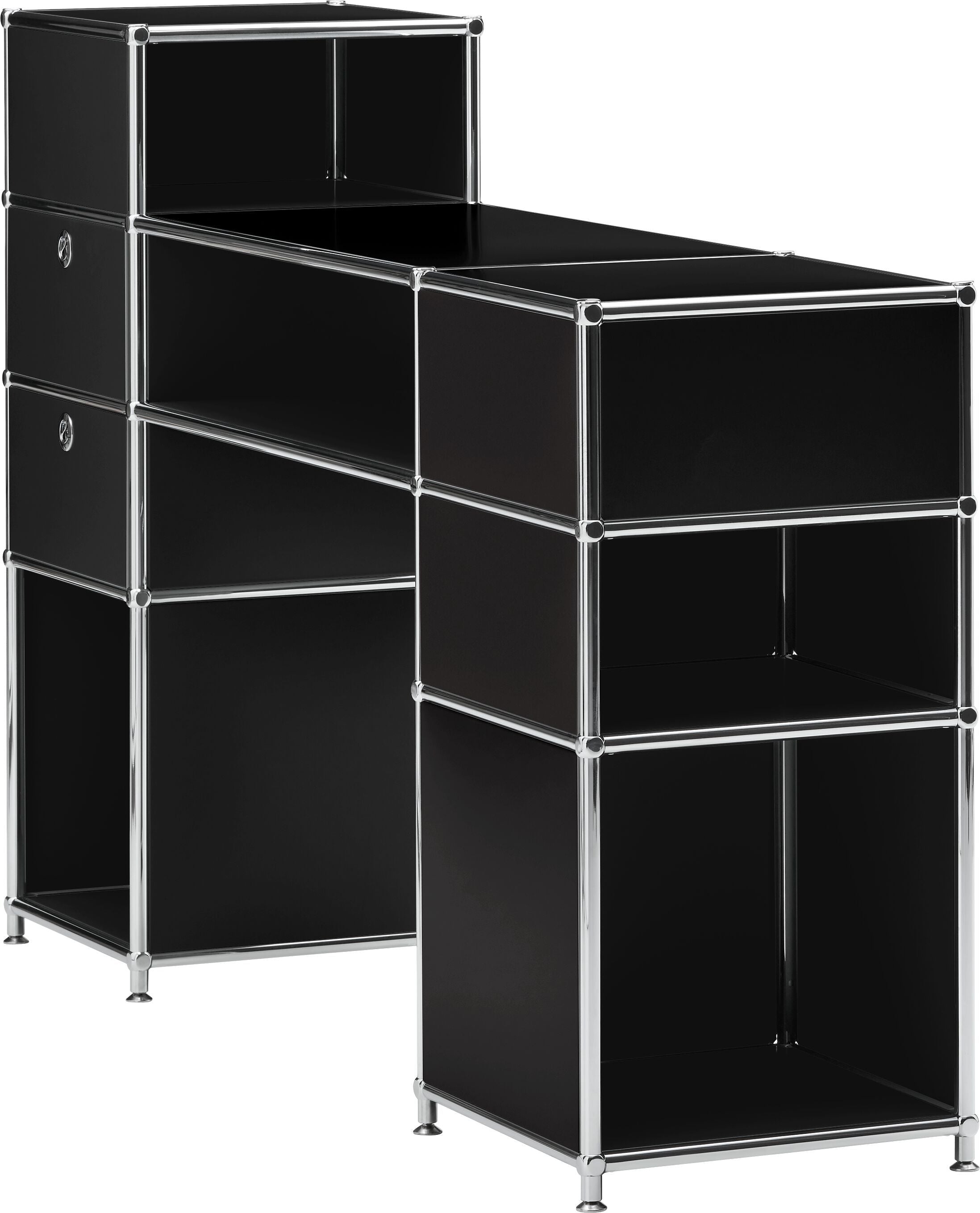 FLEXCUBE Schreibtisch - Schwarz / B: 152.0 cm x T: 40.0 cm x H: 100.0 cm