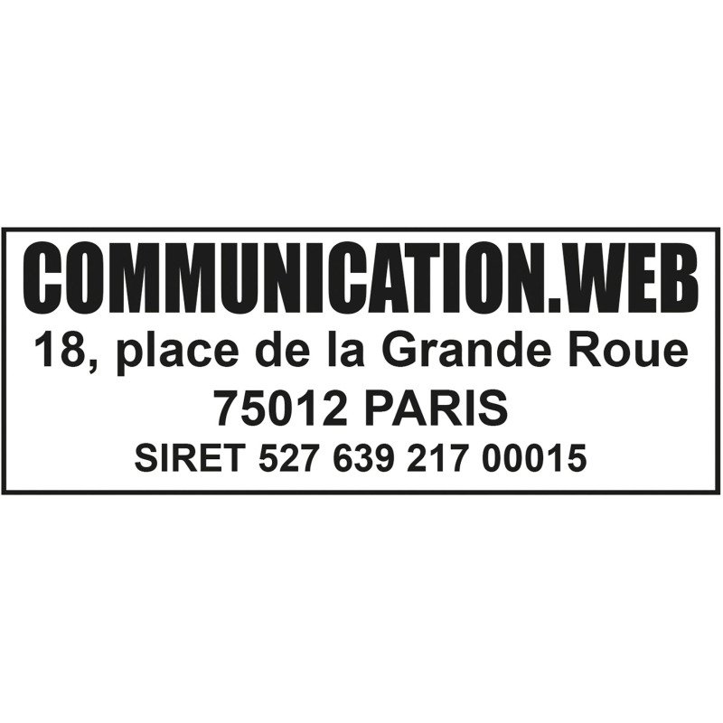 Plaque 47 X 18 MM pour tampon Trodat 4912 réf PL 4912