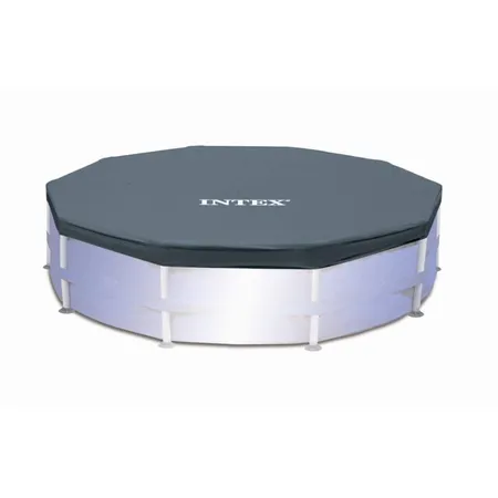 Intex Prism Frame Pool 457x122 mit Filterpumpe, Sicherheitsleiter, Abdeck- und Bodenplane