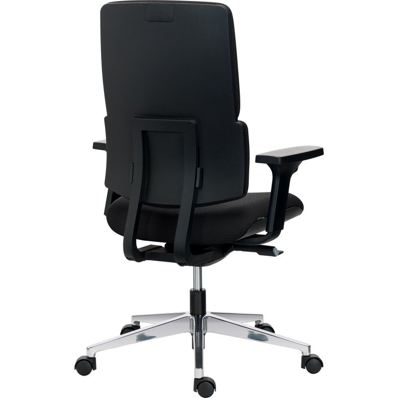 Chaise de bureau IMAX tissu - avec ou sans accoudoirs - Soutien lombaire - Mécanisme Synchrone auto régulé- Pieds aluminium