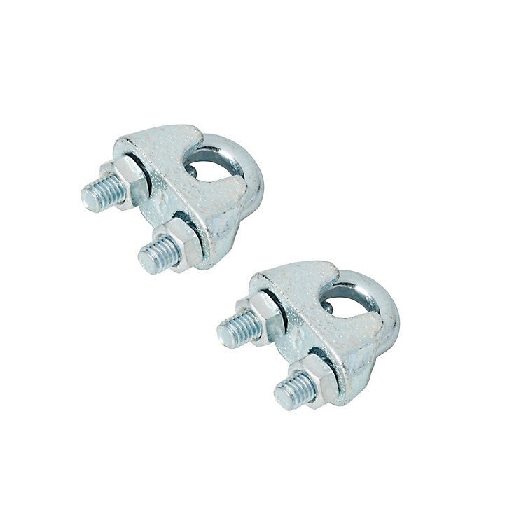 Lot de 2 serre-câbles étrier pour ø6 mm