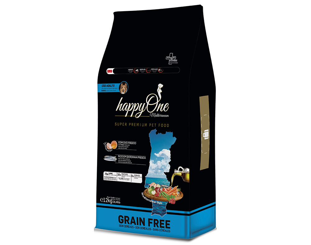 RAÇÃO HAPPYONE MEDITERRANEUM CÃO SARDINHA 12KG