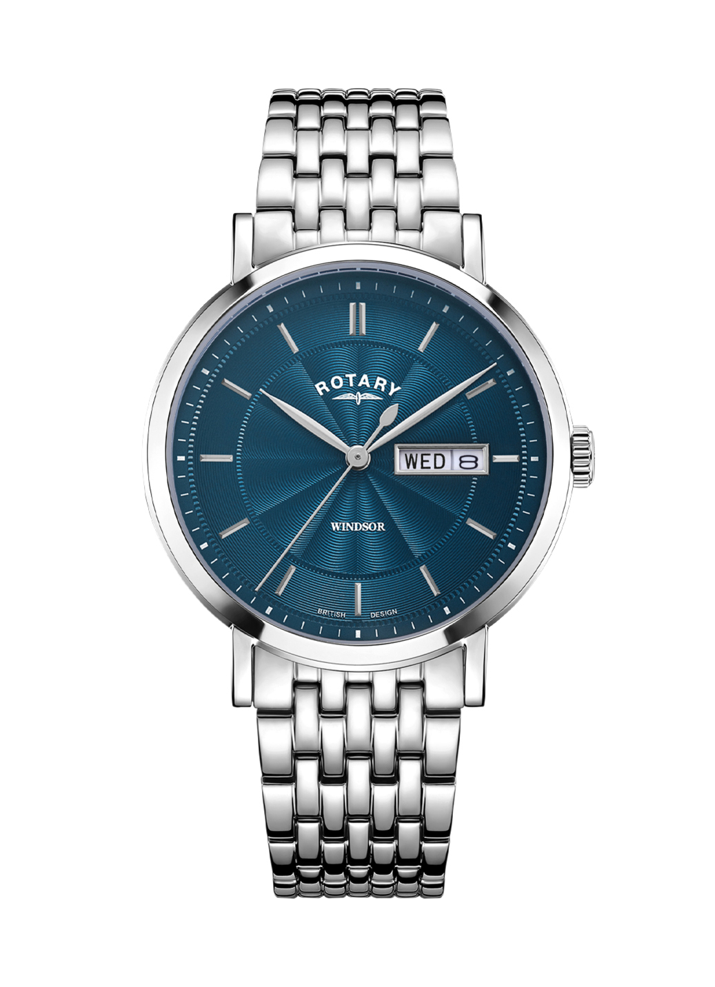 Rotary Quartz-Herrenuhr aus Edelstahl