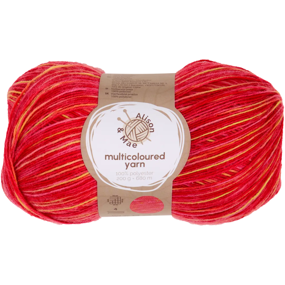 Alison & Mae meerkleurig garen 200 gram