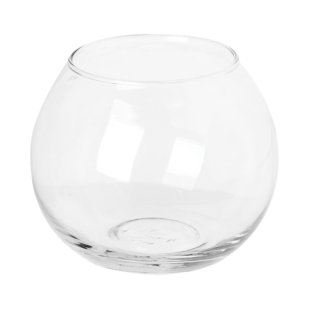 Photophore rond en verre H 10cm