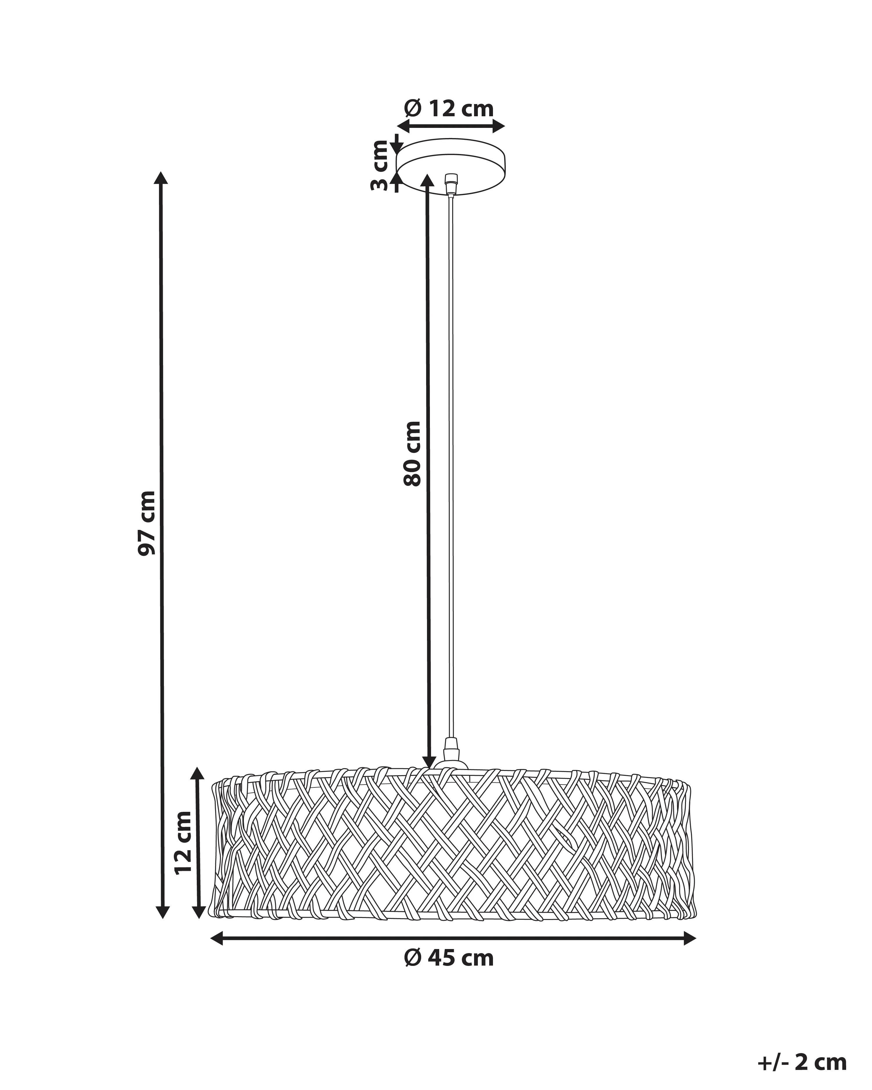Hanglamp BLONDIN Papierkoord Natuurlijk
