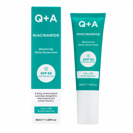 Q+A Niacinamide SPF 50 Balancing Daily Sunscreen