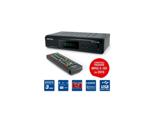 SEDEA - Décodeur TNT SED SNT-850 HD Récepteur TNT Terrestre HD Fonction REC et Co...