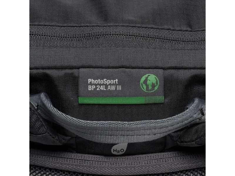 Lowepro Photo Sport BP 24L AW III (GY) - Rygsæk lille/mellem til digitalkamera med objektiver - grov - udendørs - 100 x 300D nylon, polyester - grå