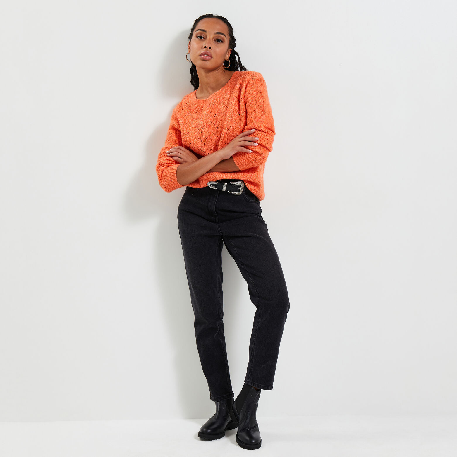 Pull maille fantaisie femme