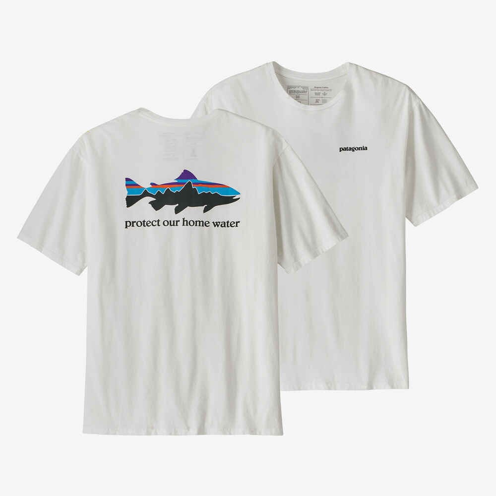 Herren-T-Shirt mit Wasserforellenmotiv aus Bio-Baumwolle
