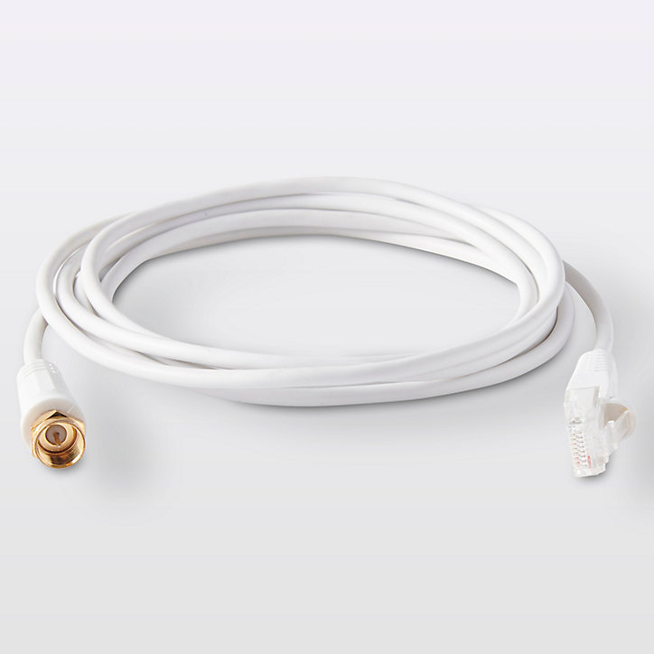 Câble RJ45 type F Mâle / Mâle blanc Blyss Or, 1.5 m