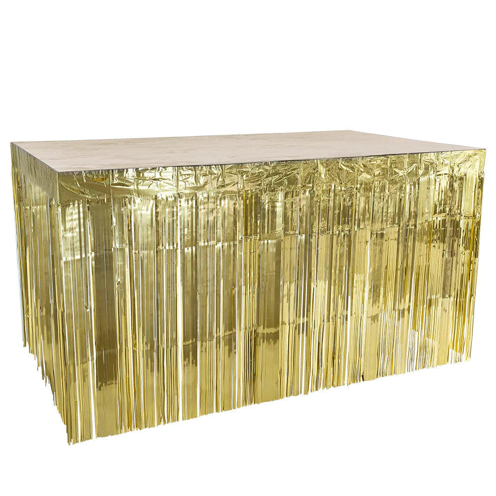 Gouden Tafelrok Matallic 3m