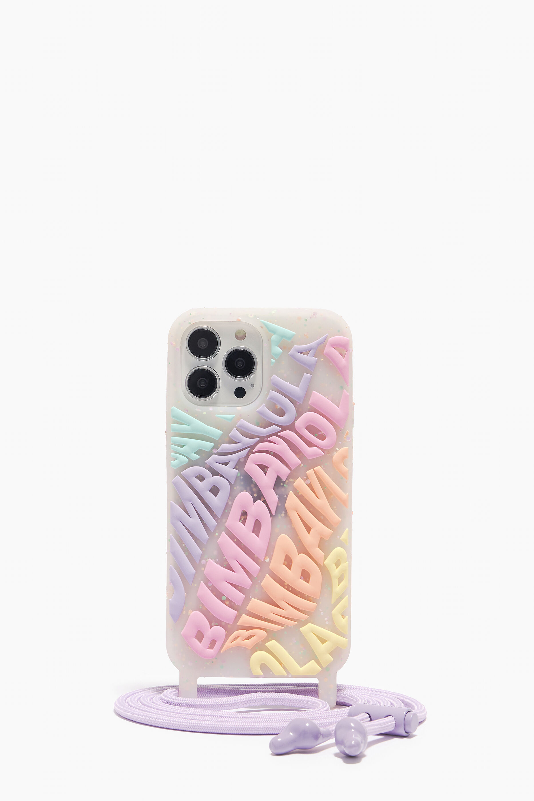 Capa transparente multicolorida para iPhone 13 Pro Max com logotipo