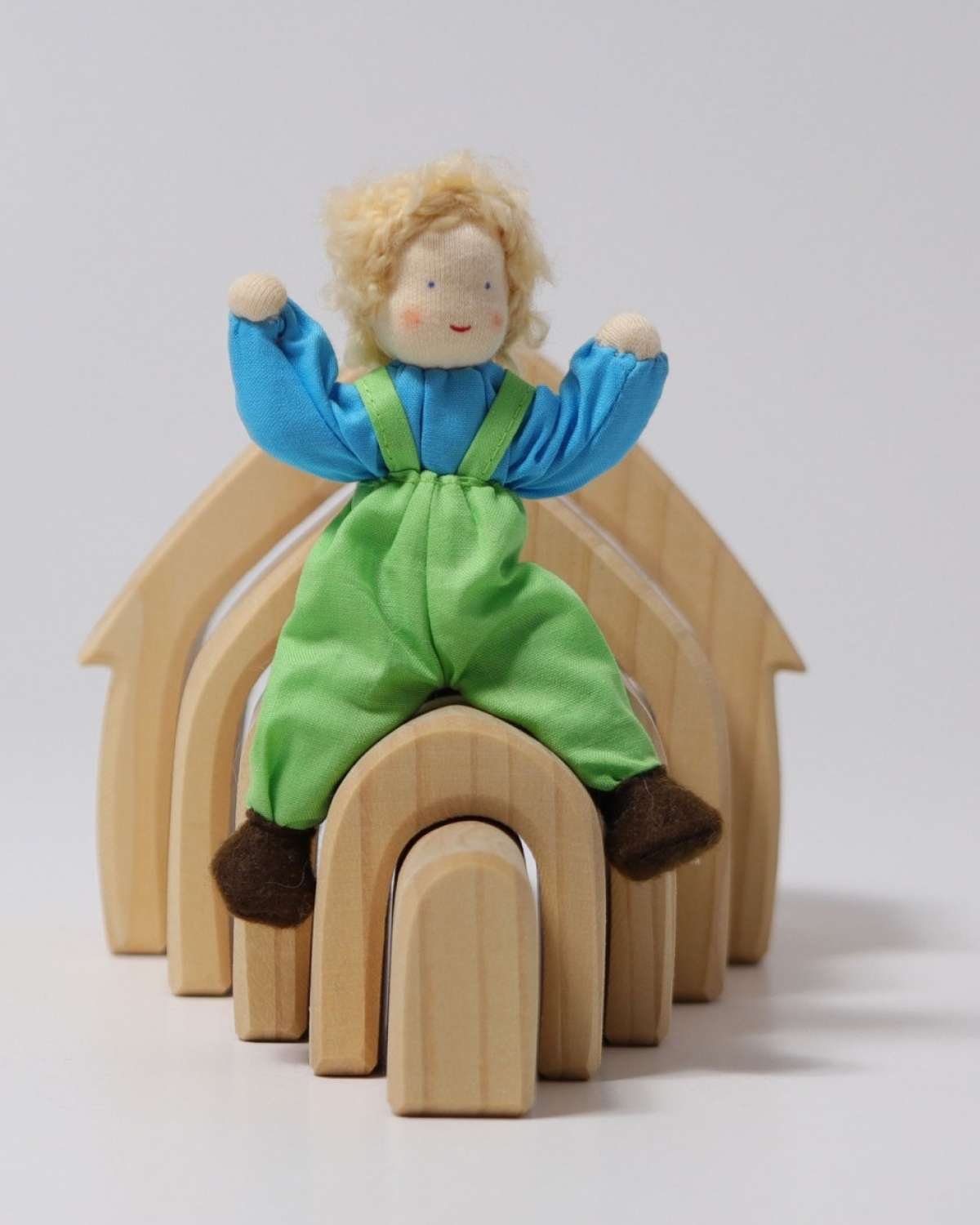 Dukke m/ fleksibel kropp – Liten 13cm – Håndlaget | Flexible Doll