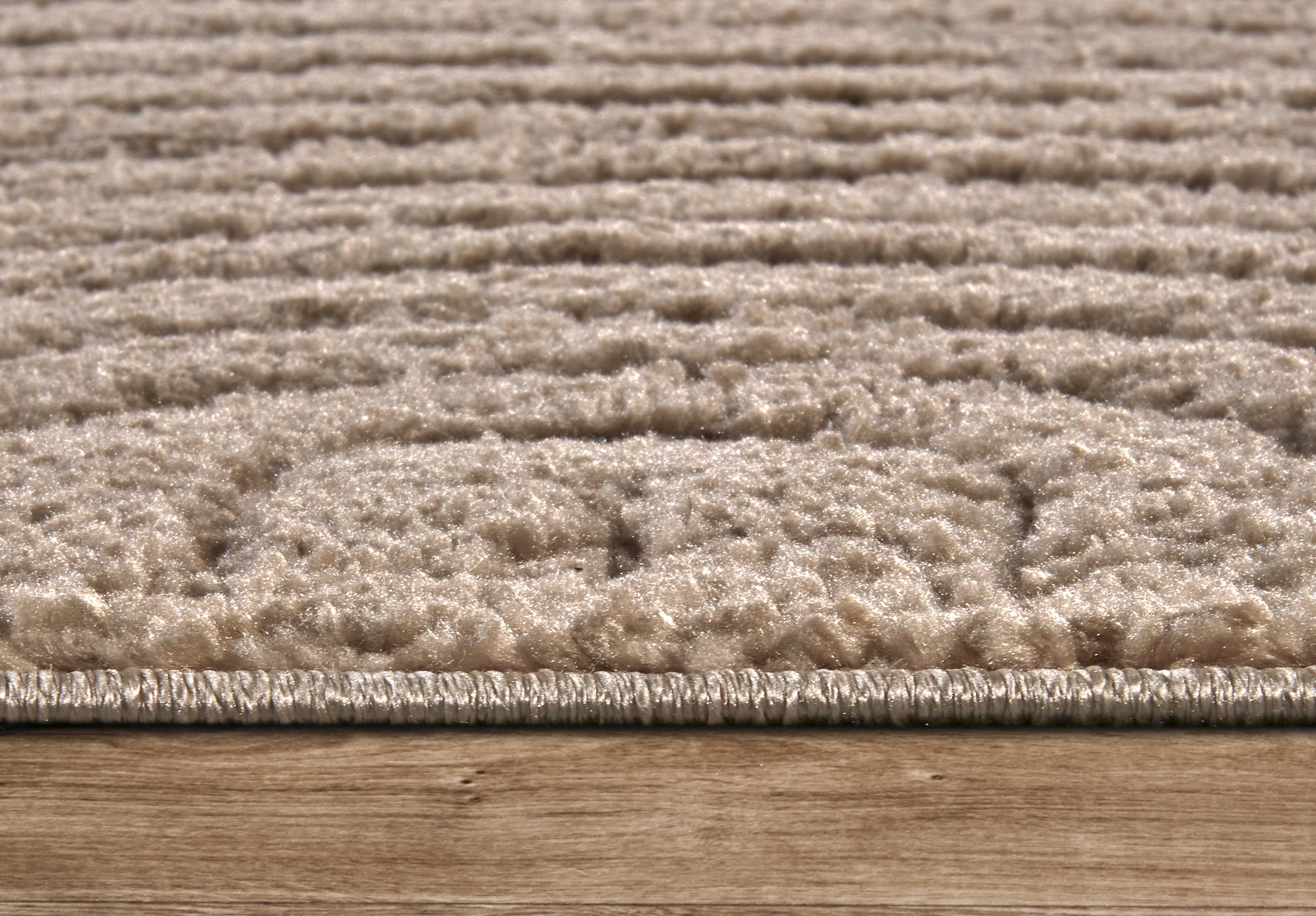ELLE DECORATION Designteppich »Cosy Panglao,  auch als Rundteppich erhältlich« rechteckig 14 mm Höhe uni Kurzflor, Hoch Tief Struktur, modern, Skandi, Boho, Wohnzimmer