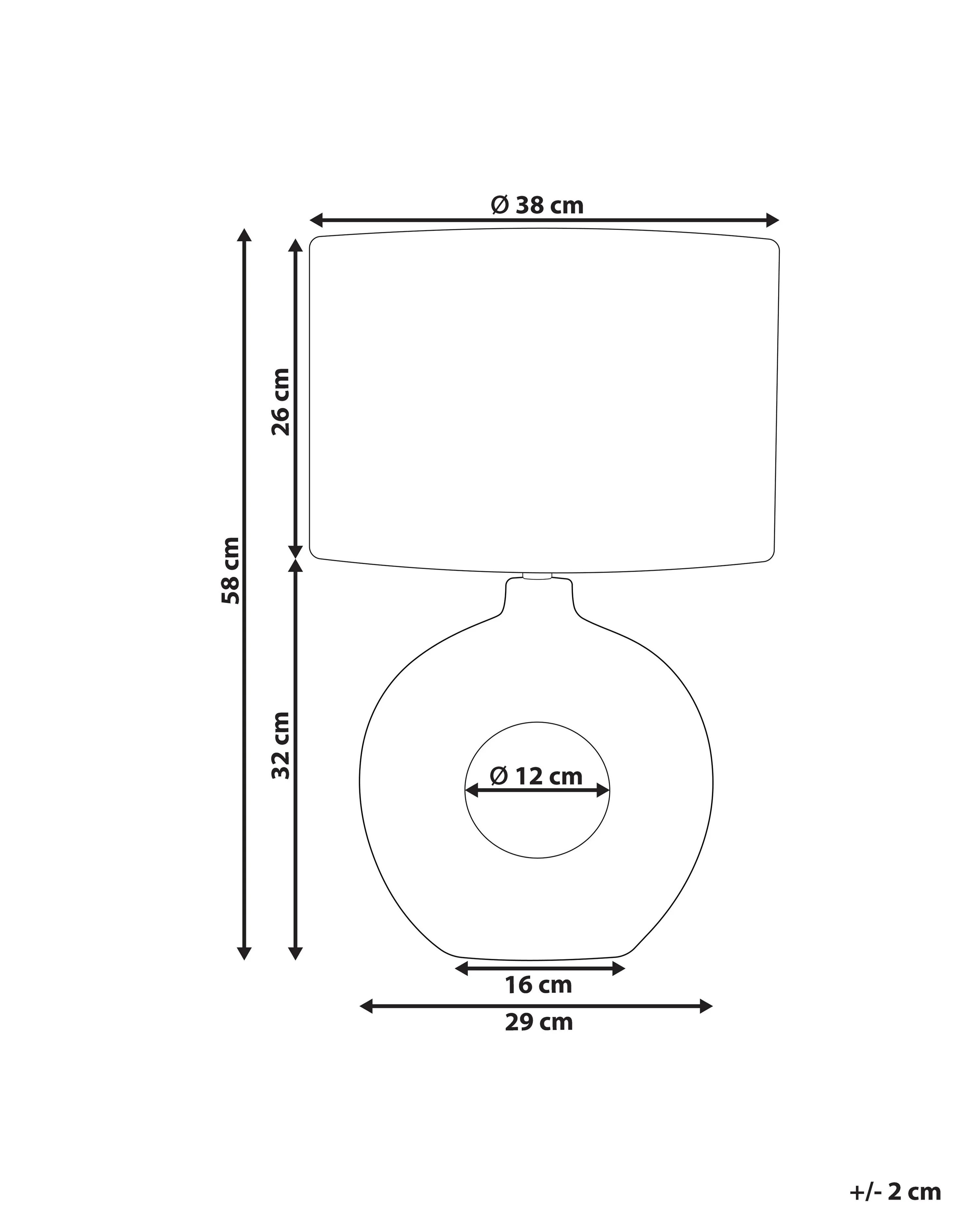 Tafellamp VENTA Keramiek Wit
