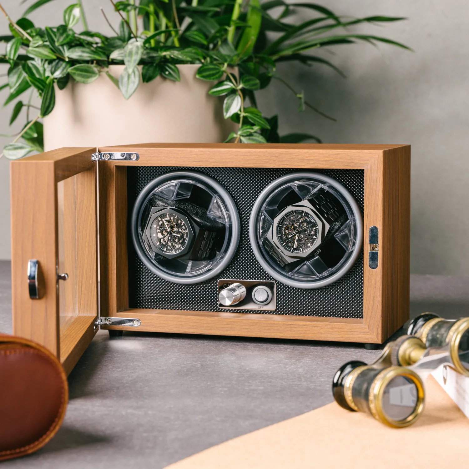 Mulhouse Watch Winder 2 ure Brun Træ KXD0716