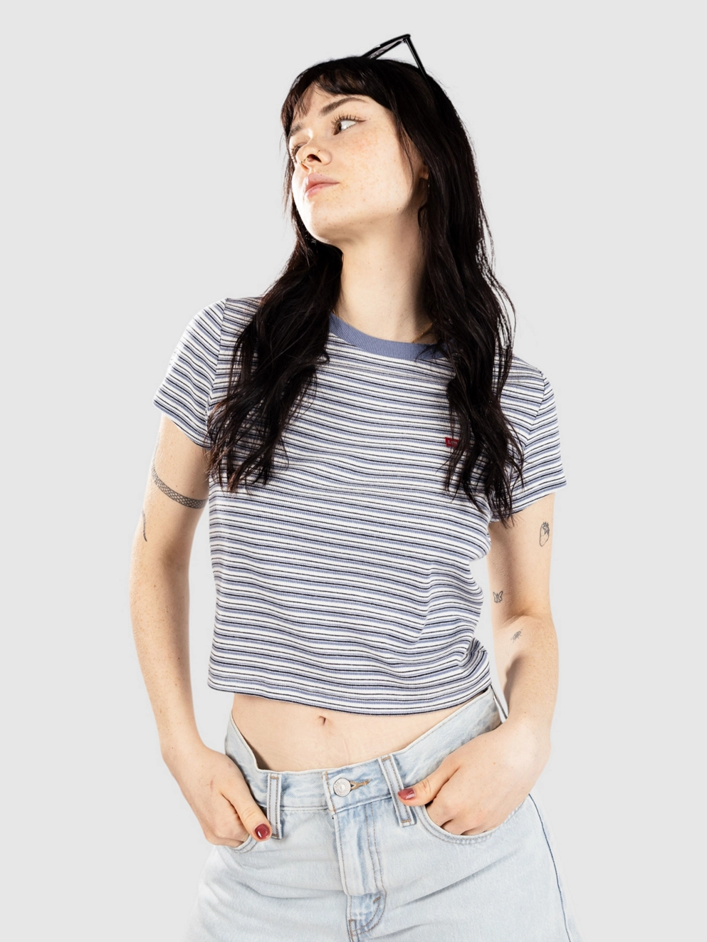 Levi's Essential Sporty T-Shirt meg stripe cloud da
