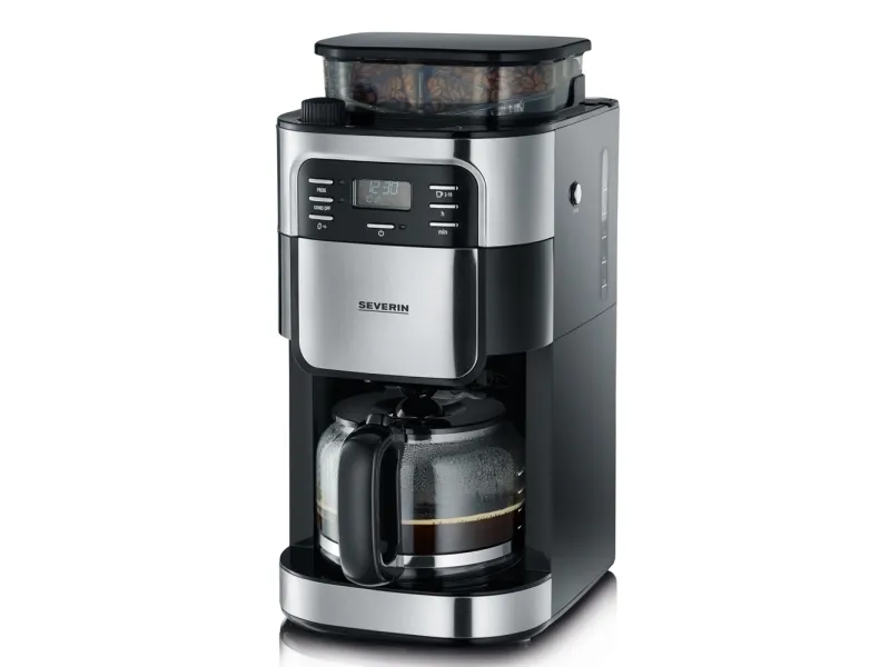 SEVERIN KA 4810 - Kaffemaskine - 10 kopper - rustfrit stål/sort