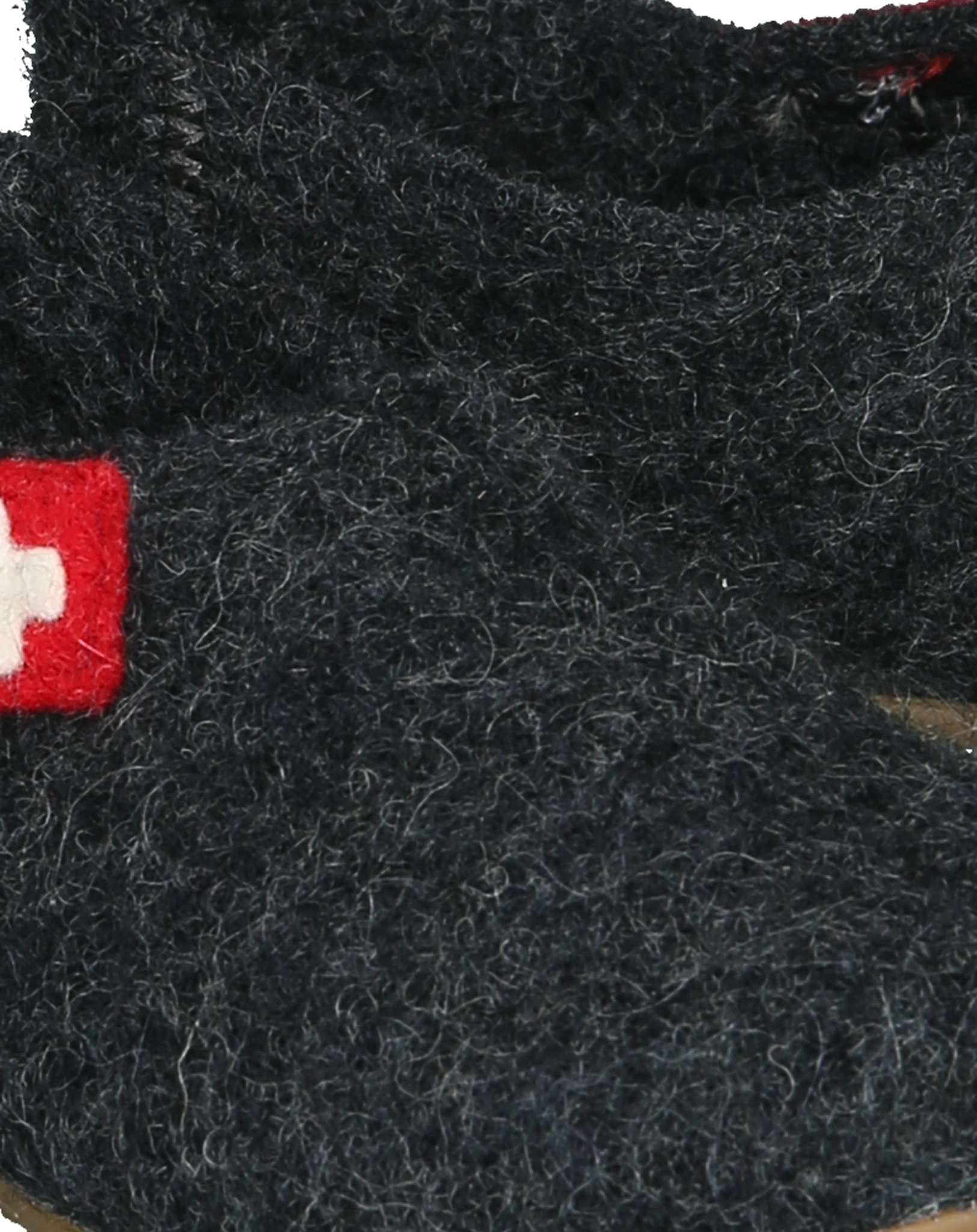 Schlupf-Hausschuhe SCHWEIZER KREUZ in anthrazit