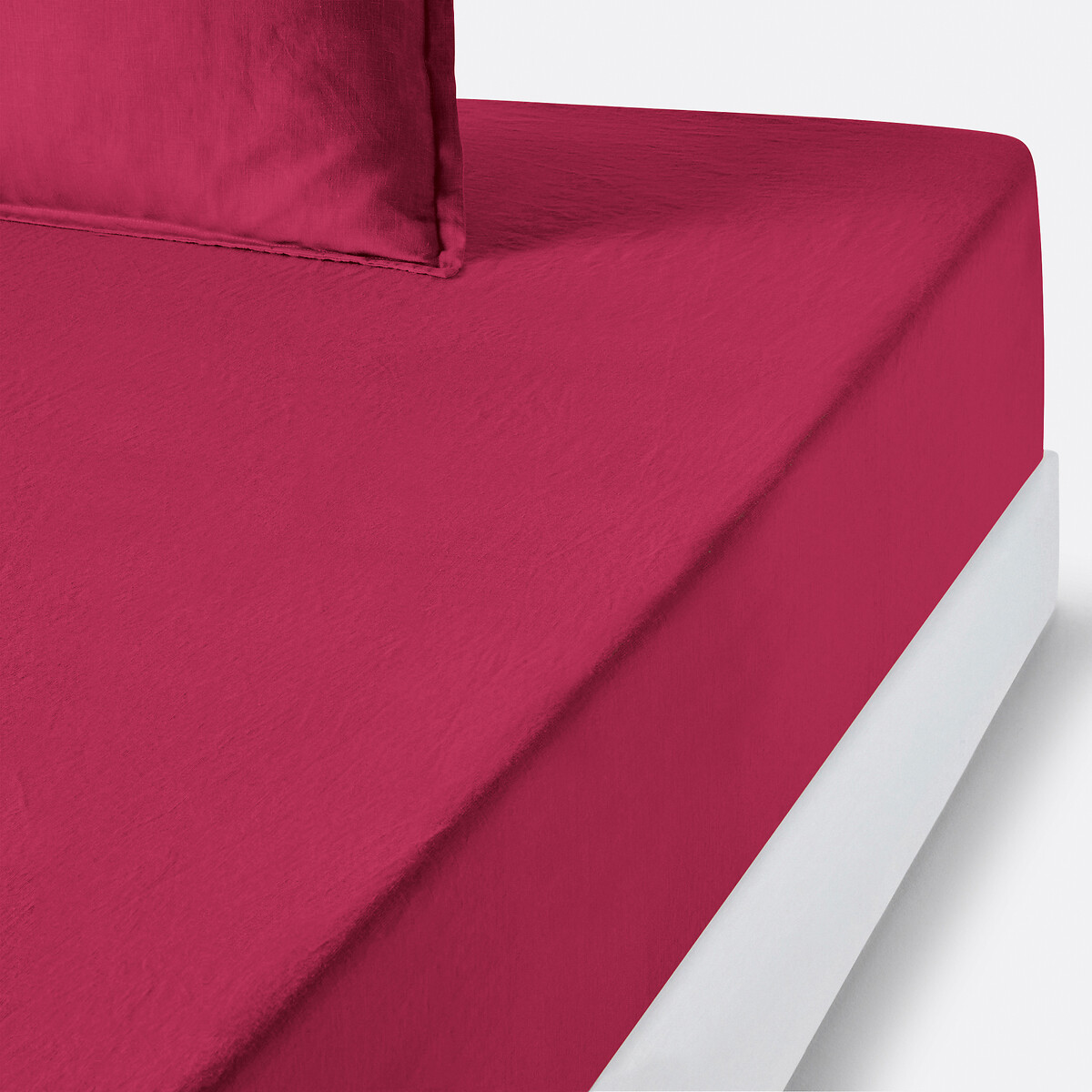 LA REDOUTE INTERIEURS<br>Lençol de linho lavado com elástico, dobra de 35 cm, Linot
