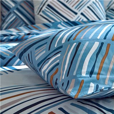 Linge de lit motif losanges - BECQUET CRÉATION