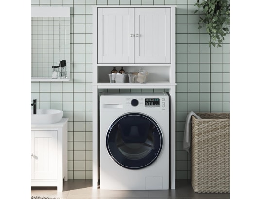 VIDAXL - Armoire pour machine à laver berg blanc bois massif