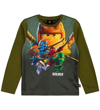 LEGO® Ninjago Bluse - LWTano 619 - Dark Khaki m. Print