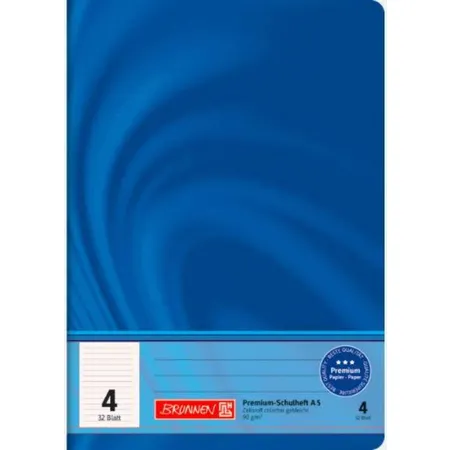BRUNNEN Schulheft Vivendi A5 liniert, Lin. 4 blau