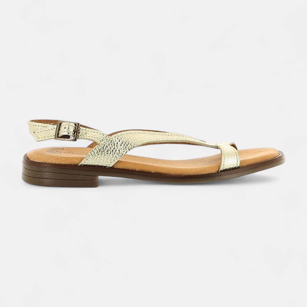 Nu-pieds Femme en cuir or