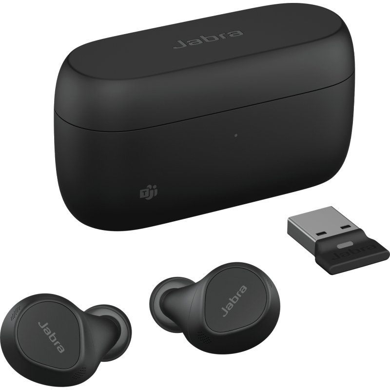 Jabra Evolve2 Buds Casque Sans fil Ecouteurs Bureau/Centre d'appels USB Type-C / USB Type-A Bluetooth Noir